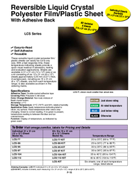 Thumbnail of document Data Sheet - LCS-104 Reversible Liquid Crystal Polyester Film/Sheets